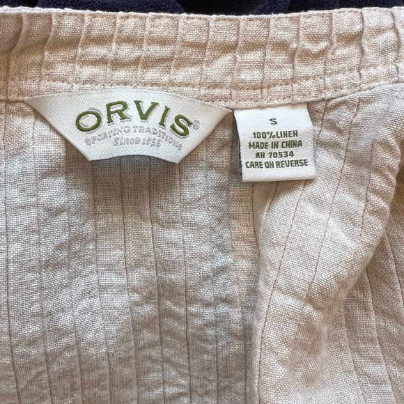 Orvis textured beige linen jacket - size small - Picture 6 of 6